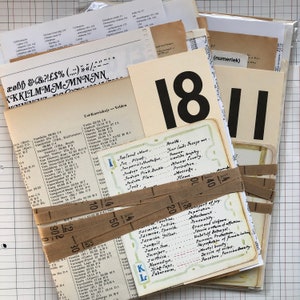 30 pages d'index vintage - coffret cadeau pour techniques mixtes, collage, courrier postal, fabrication de cartes de journal, scrapbooking, découpage, etc.