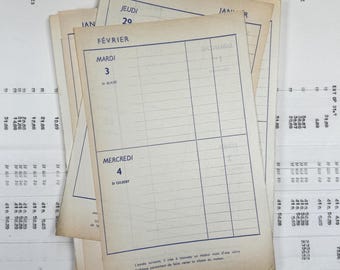 ヴィンテージカレンダーシート、1959年の古いカレンダーページ - Etsy 日本
