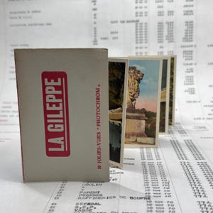Dossier photo vintage, petit livret dépliant cartes postales souvenirs, photographie noir et blanc, livret de voyage d'Europe - Belgique