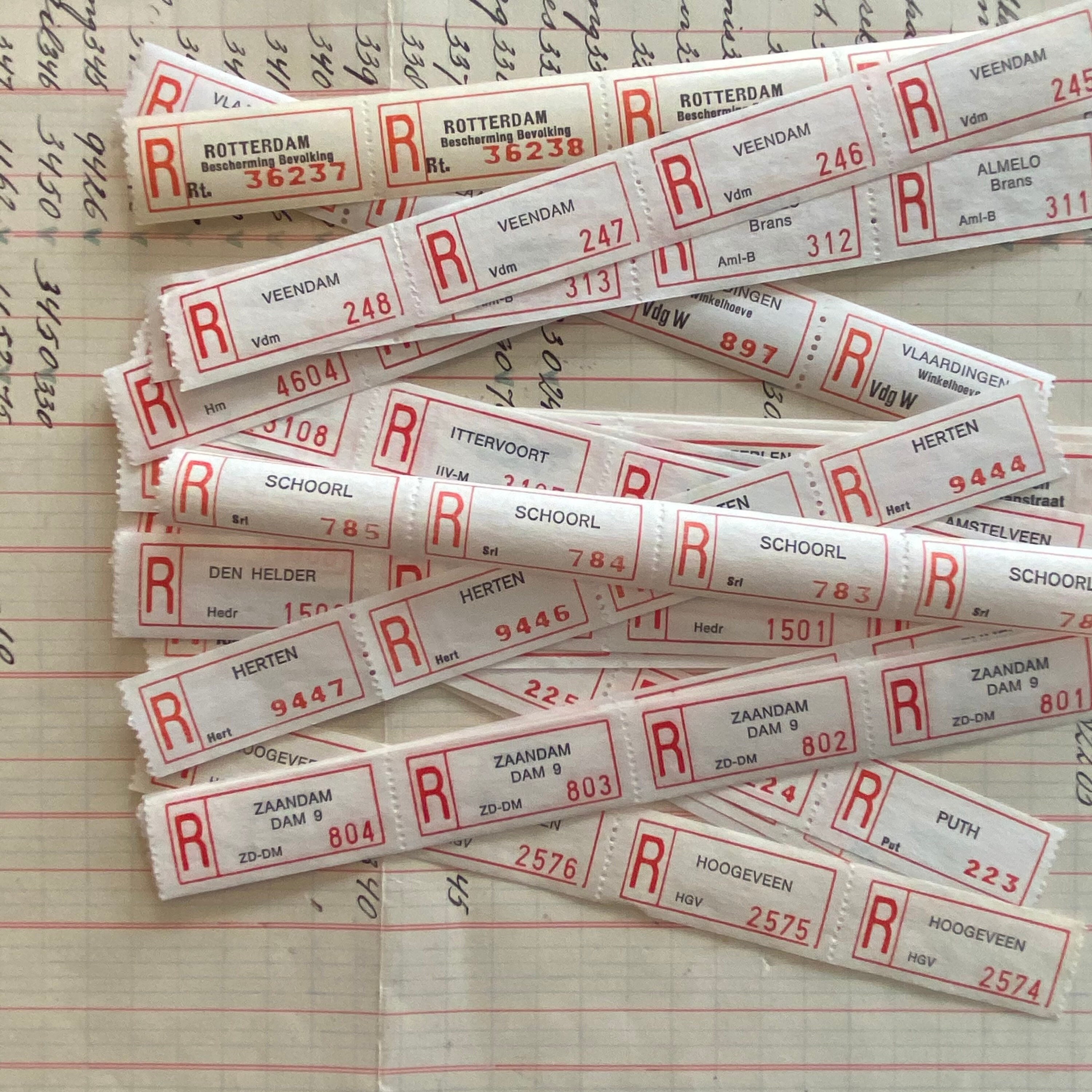 オランダ : Registered mail labelsロール［A］ オランダ : Registered mail labelsロール［A］