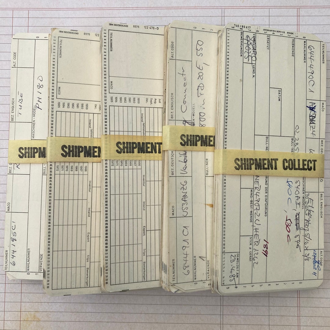 Vintage Index Cards From Wild Construction Factory Etsy