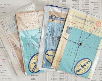BLUE ephemera in gift set. Great for altered art, glue books, collages etc.