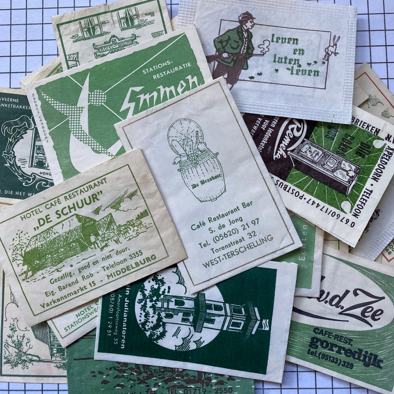 Vintage sugar bags pick your favorite color mini envelopes packs Ephemera image 8