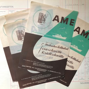 6 Blatt Tabakseidenpapier, Vintage.