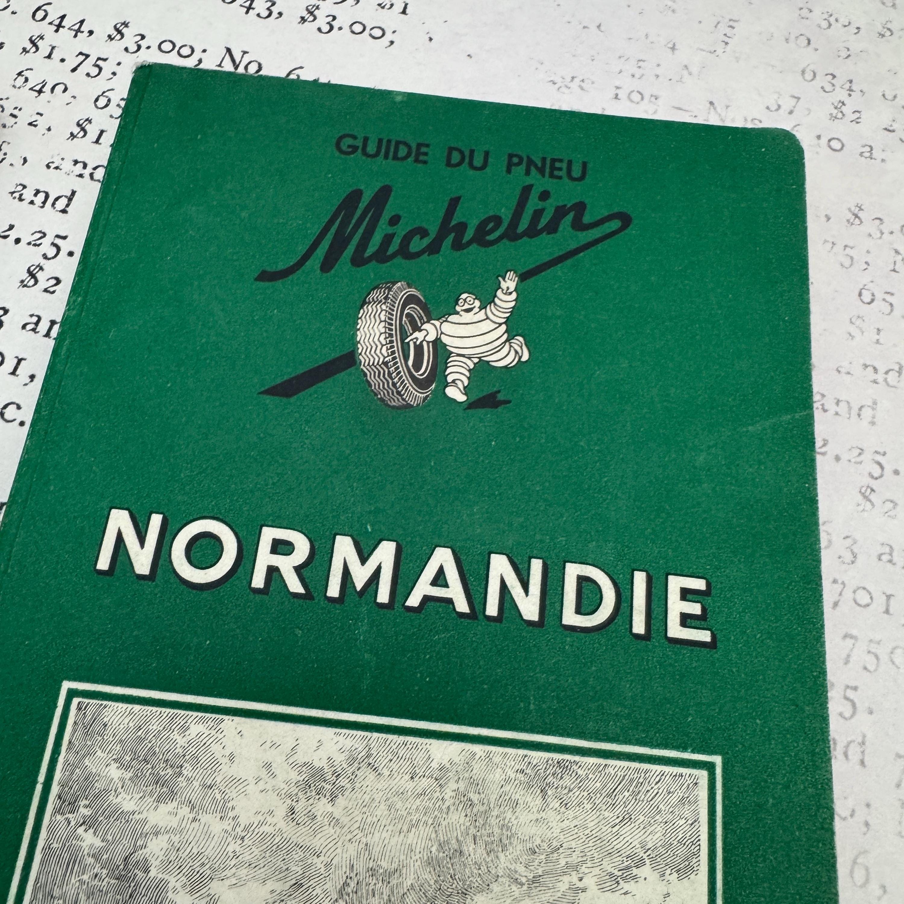 1960's Vintage Michelin Green GUIDE. NORMANDY . Published by