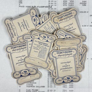 Mercerie, cartes de fils à repriser vintage par Stork's Maasbal des années 50, lot de 3