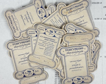 Haberdashery, vintage darning YARN CARDS mending yarn cards by Stork's Maasbal from the 50s, Set of 3