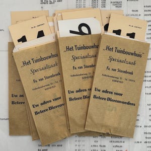Vintage Flashcards 10 psc in old paper bag.