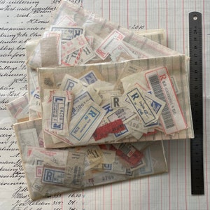 Vintage Registered postage mail labels. image 2