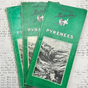 GUÍA VERDE Michelin clásica de 1963. Pirineos. Publicado por el Servicio de Turismo Michelin París.