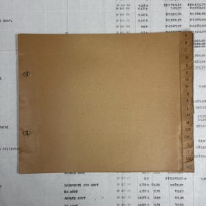 Divisores de índice de la A a la Z | Índice del alfabeto vintage | Mediados de siglo | Artículos de oficina de papel retro