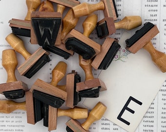 Vintage letter rubber stamps