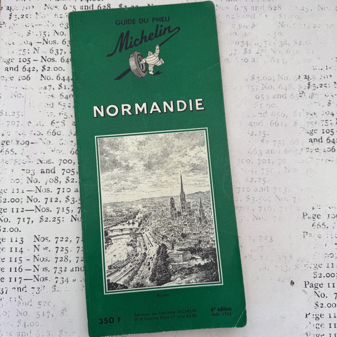 1960's Vintage Michelin Green GUIDE. NORMANDY . Published by