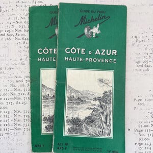 Michelin Grüner Reiseführer aus den 1960er Jahren. Côte d’Azur. Herausgegeben von Service de Tourisme Michelin Paris.