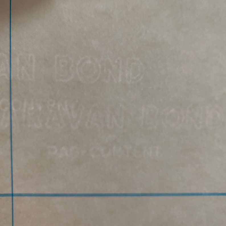 Vintage Sphinx Bond Schreibmaschinenpapier mit blauen Rändern, 5er-Set. Bild 2
