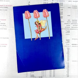 Papelería de Flower Fairies con flores, tulipanes, membretes y papel para escribir. Bloc de 40 hojas