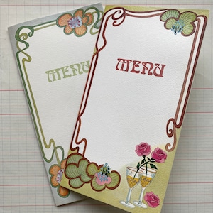 Vintage - retro karty menu