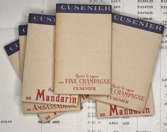 CUSENIER Vintage advertising notepad, memo bloc, memo block