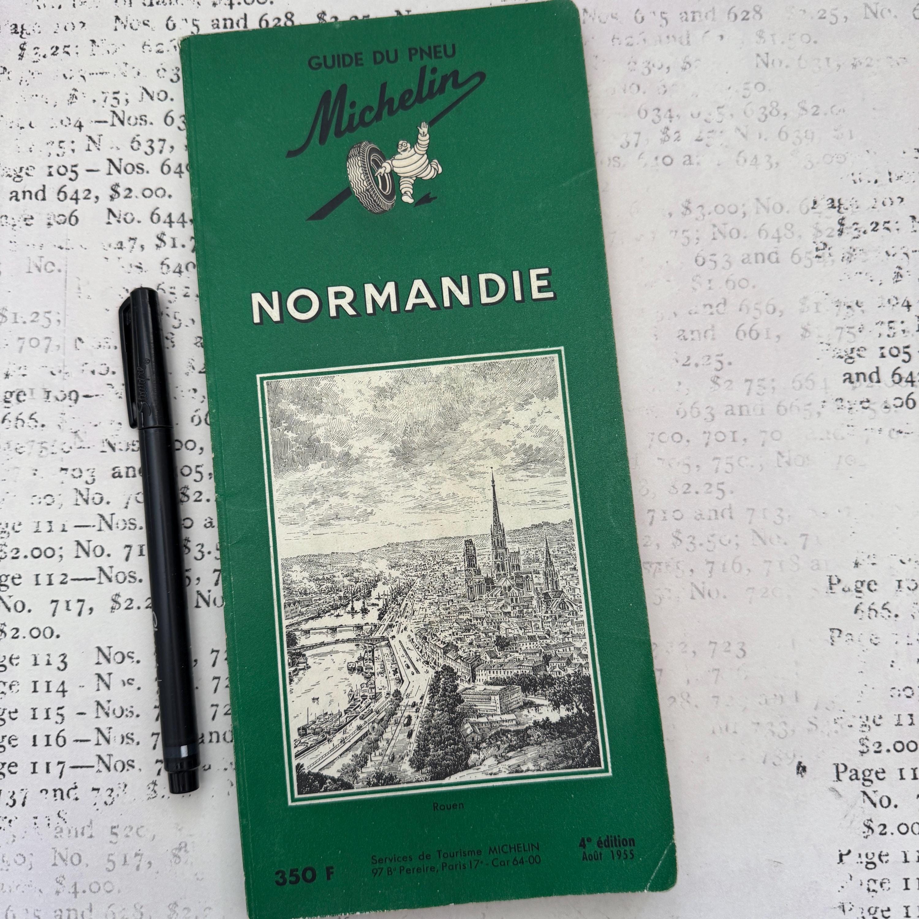 1960's Vintage Michelin Green GUIDE. NORMANDY . Published by