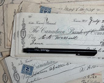 アンティークの銀行小切手、1920年代～1930年代の銀行小切手 - Etsy 日本