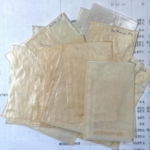 Vintage Glassine mini envelopes, mini bags. 12 pcs.