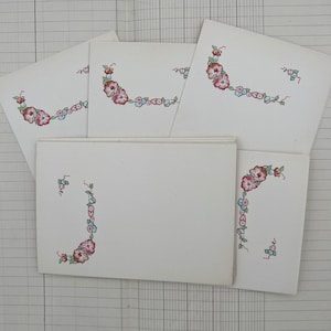 Lindos cartões de flores vintage, cartões de visita, para convites, letras feitas à mão, etc. Conjunto de 6 cartões