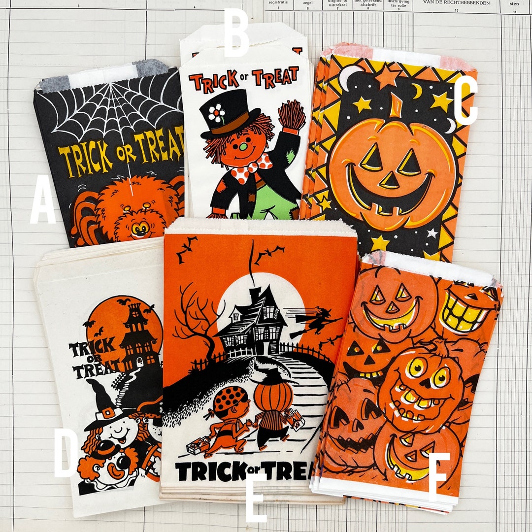 Halloween Treat Bags, Vintage Paper Bag, Trick or Treat. - Etsy