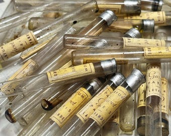 Antique French perfume mini bottles. Dated 1900-1920 Rare - great for Shadowboxes, Configurations trays. Parfum Givet Paris.