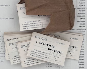 Coupons from French wine company - set of 3