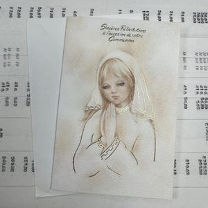 Carte postale vintage de la Sainte Communion