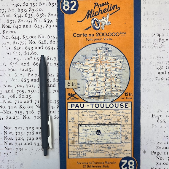 Vintage Michelin Road Maps of France, French Regions