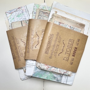 Vintage-Kartenseiten aus alten Büchern und Karten - Atlasseiten-Geschenkpaket zum Papierbasteln