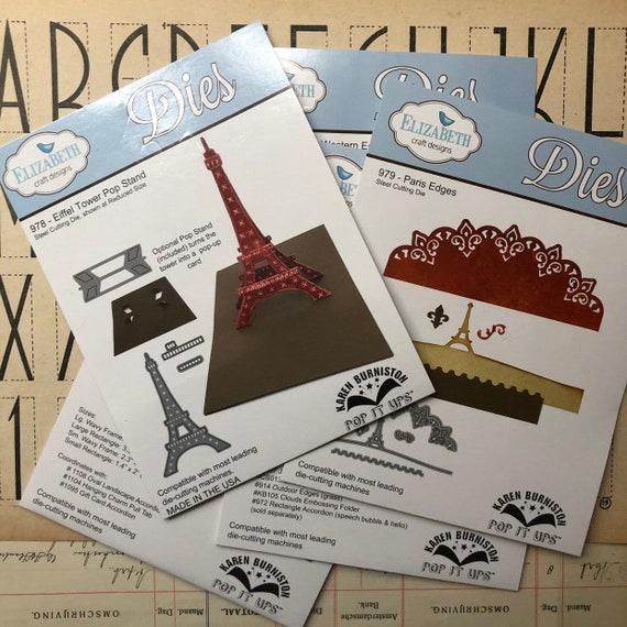 Beautiful Eiffel Tower Cutting Dies Stencils Album Decor Embossing Paper Card R 