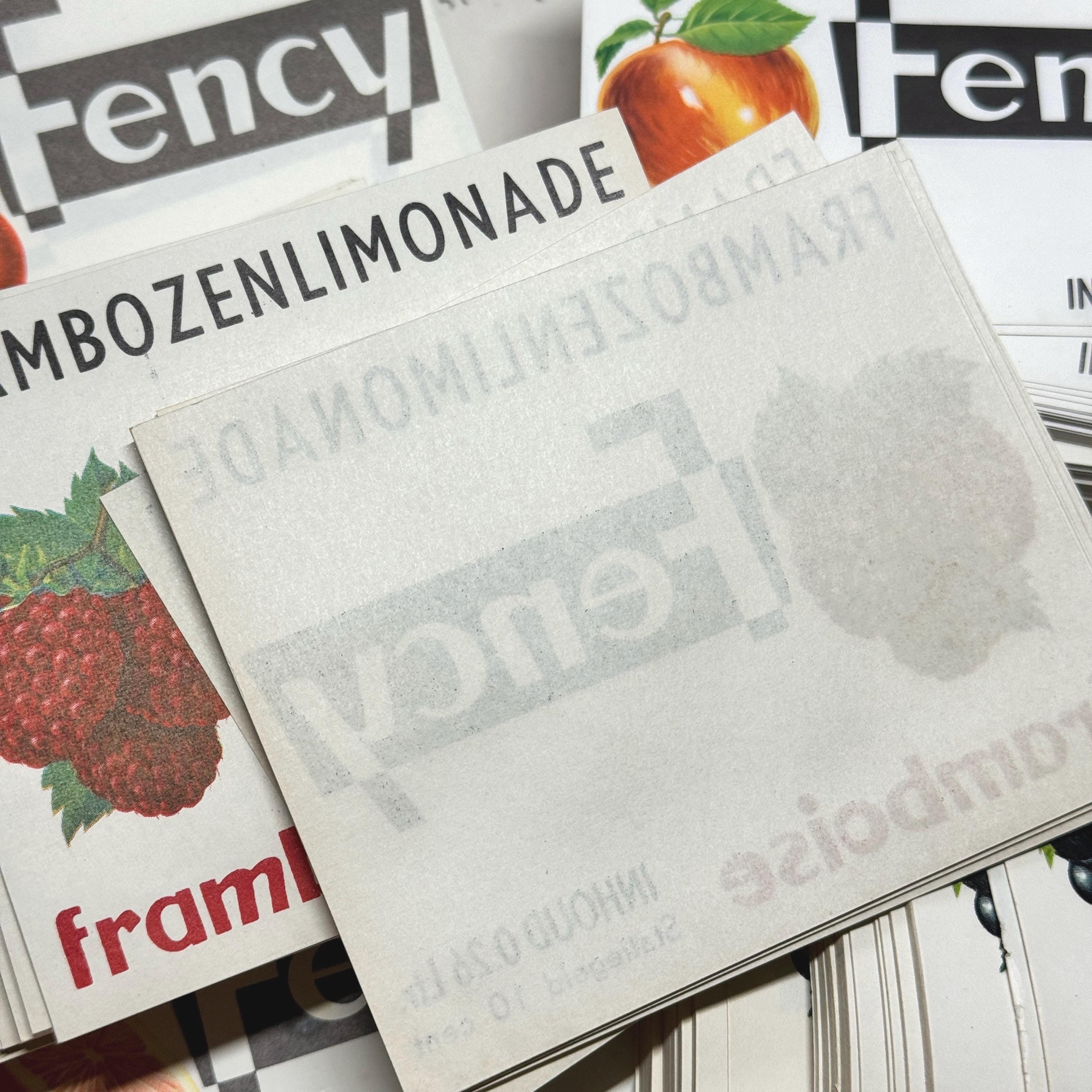 Set With 5 Vintage Fency Bottle Labels - Orange, Cerise, Applejuice ...