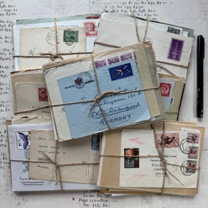 Craft envelopes - vintage & used, 24 pcs. in set.
