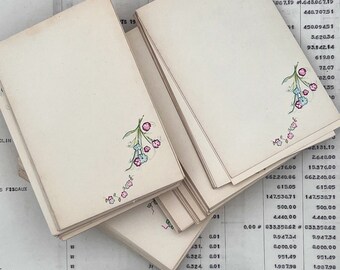 Beautiful vintage flower cards, note cards, for invitation, hand lettering etc. Set of 6 cards