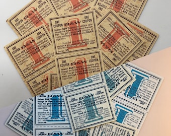 Vintage coupons, please choose your color