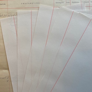 Vintage Sphinx Bond Typing Paper with Red Margins set of 5.