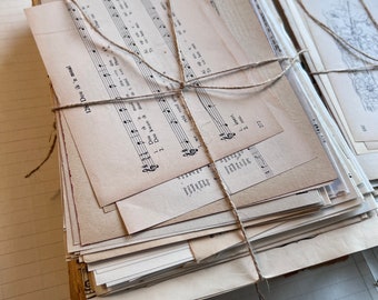 Set with Vintage music pages. 1950's - 80's