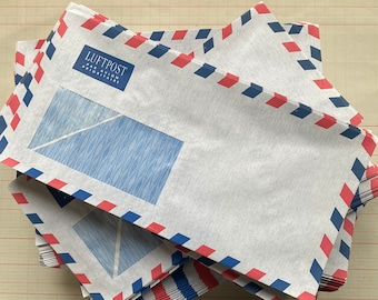 Vintage airmail window envelopes Stationery, retro envelopes, snailmail