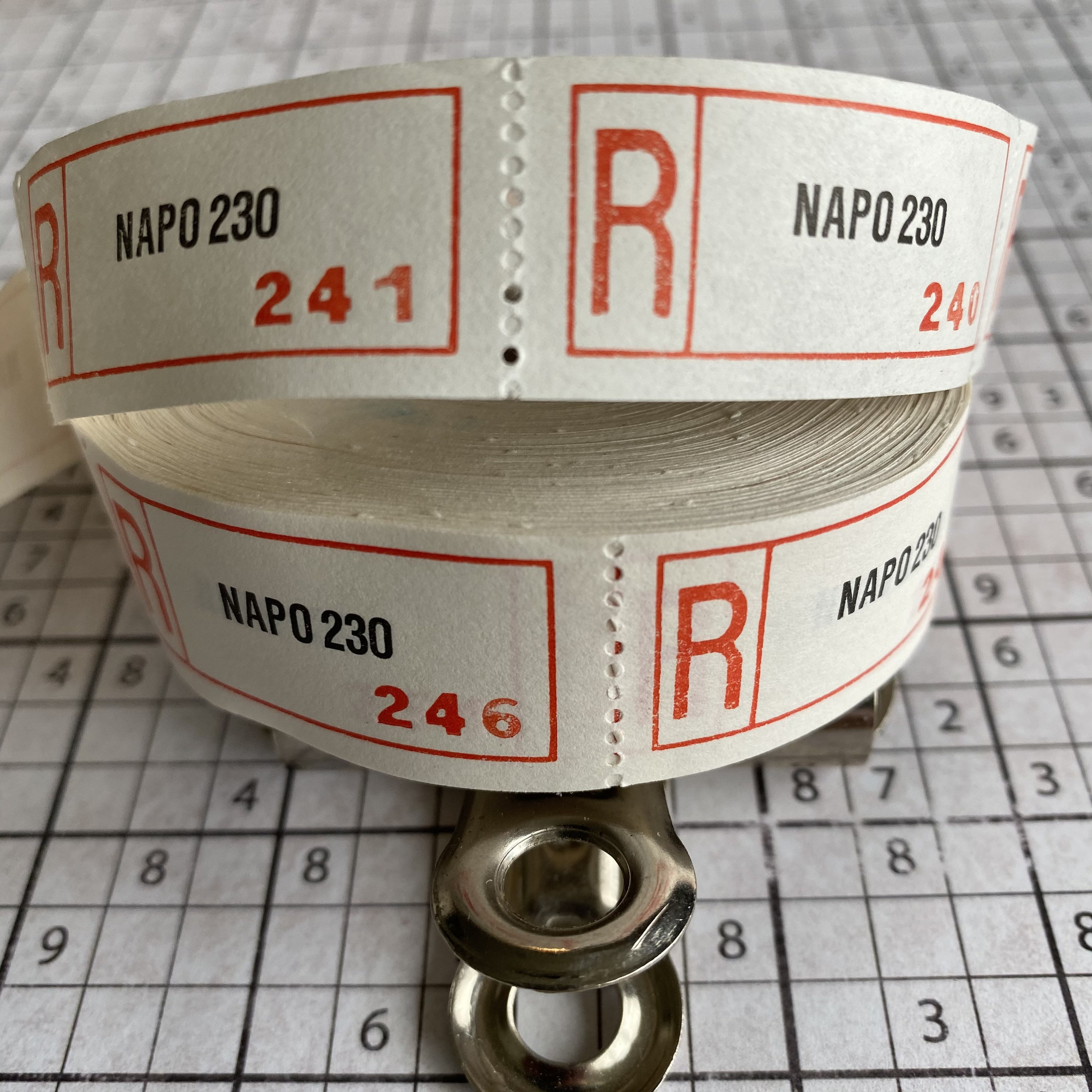 Medium roll with registered mail labels. Etsy