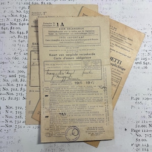 Arbeitnehmer-Versicherungskarte aus den 1930er-1940er Jahren. Vintage, einzigartig, alt, echt.