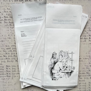 Borse di carta per riparazioni di orologiai. Sacchetti di carta bianchi