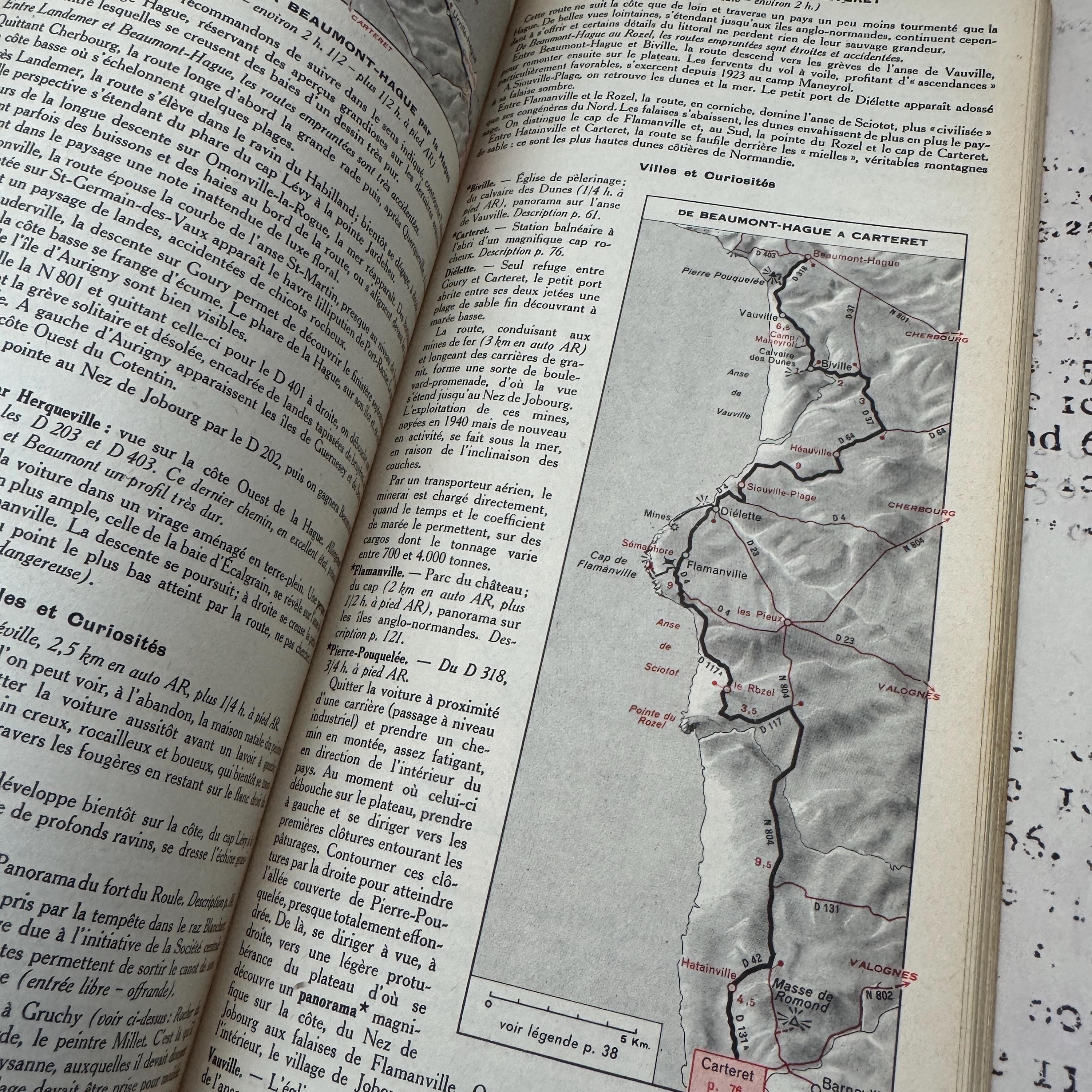 1960's Vintage Michelin Green GUIDE. NORMANDY . Published by