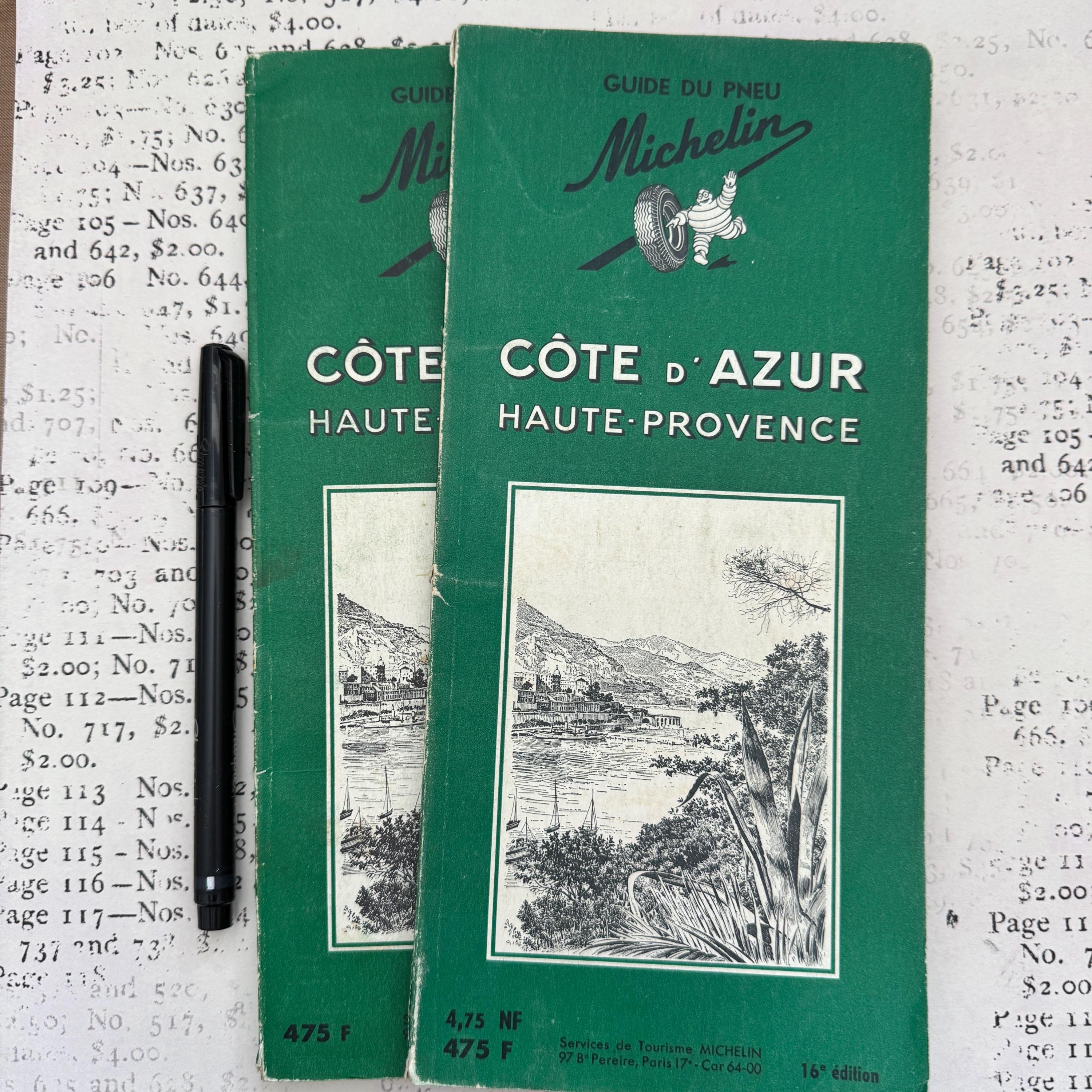 1960s Vintage Michelin GREEN GUIDE. Cote D'azure. Published by