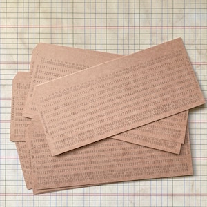 IBM punchcards craft, blue, green, pink & off-white, please choose your color afbeelding 2