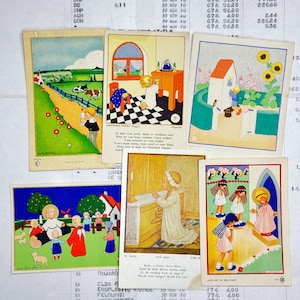 Cartes avec illustrations religieuses pour enfants. Ensemble de 6. Cartes sacrées, marqueurs bibliques, éphémères religieux, cartes de prière, journalisation.