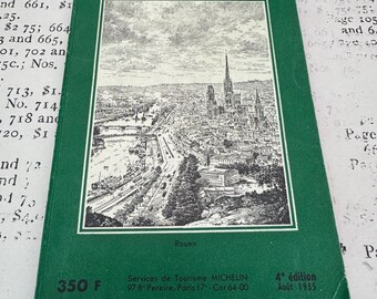 michelin アンティーク ミシュラン ガイド 1961年版 1960's Vintage Michelin Green GUIDE. NORMANDY . Published by