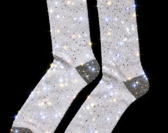 AG* Swarovski® Crystal Scatter Version_3.0  Crew Socks