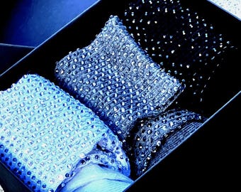 Swarovski Diamond Covered Handmade Skateboard Tube Socks ( Unisex )